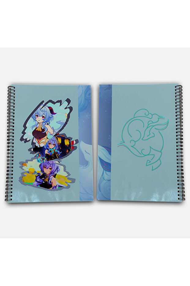 Genshin Impact Ganyu Unlined A4 School Notebook 72 Sheets Model 2 - 1