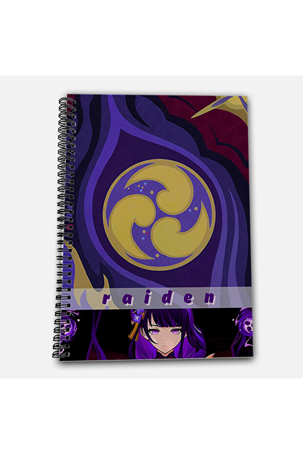 Genshin Impact Raiden Shogun Unlined A4 School Notebook 72 Sheets Model 3 - 2