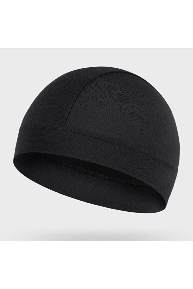 Black Cycling Motorcycle Helmet Liner Head Wraps Cap Quick Dry Breathable Mesh Running Sport Beanie