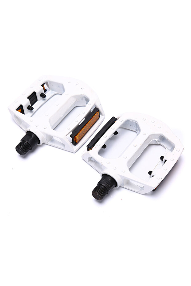 White Bicycle Pedals Mountain Bicycle Aluminum Alloy Footrest Cycling Flat Pedals