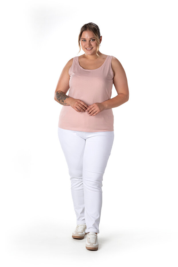 Large Size Zero Sleeve Basic Undershirt 1097164 - 4