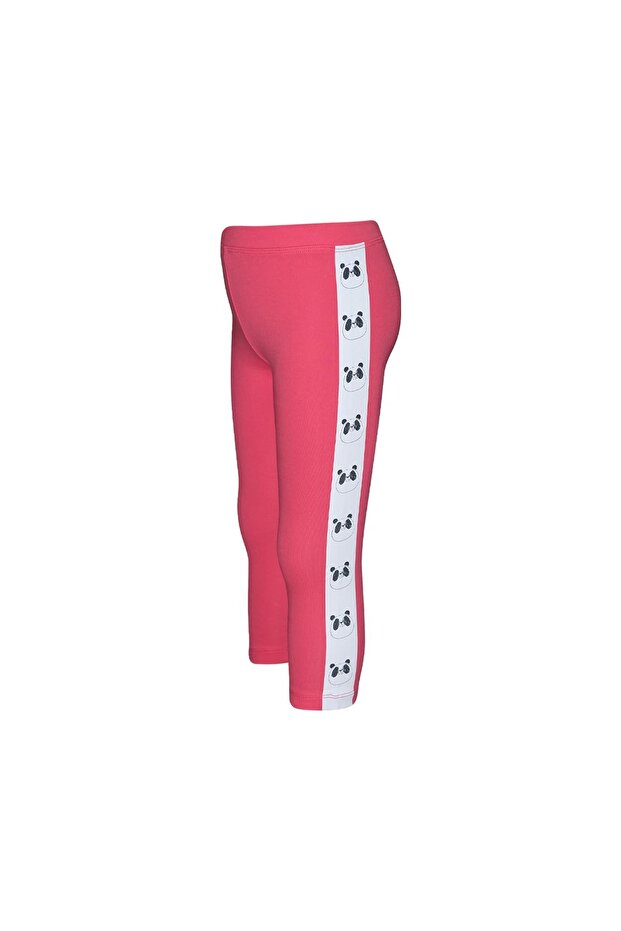 Pomegranate Flower Girl's Side Panda Printed Leggings
