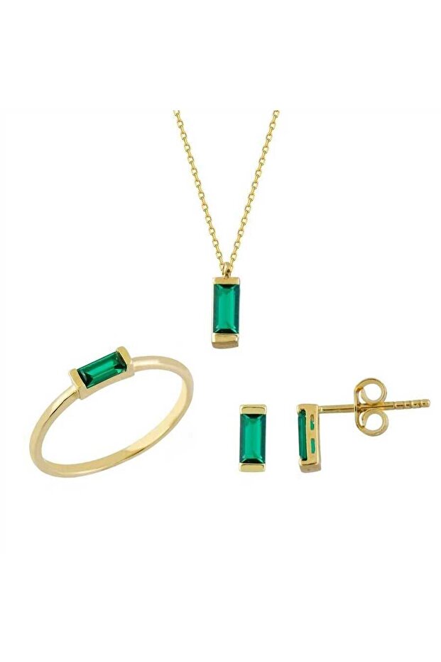 Yeşil Taşlı Set - 2