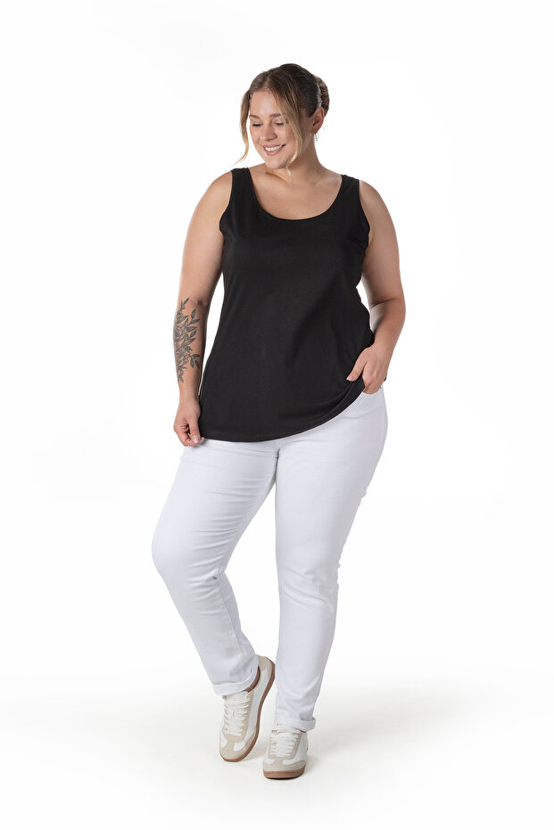 Large Size Zero Sleeve Basic Undershirt 1097164 - 8