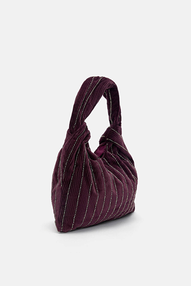 Metal detaylı kol çantası - 1