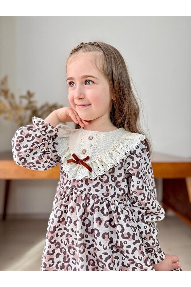 Dívčí šaty bavlněné se vzorem - 2
