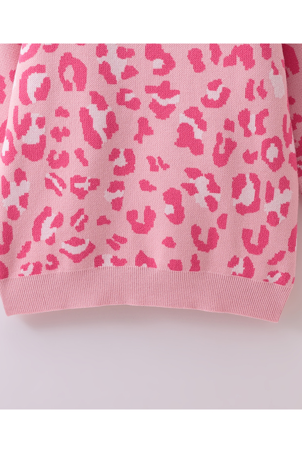 بلوفر مطبوع - وردي - 4