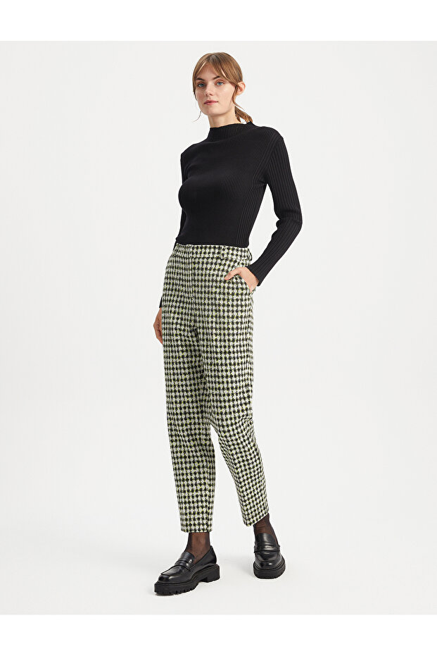 بنطلون فيسكوز مزيج منقوش - 2