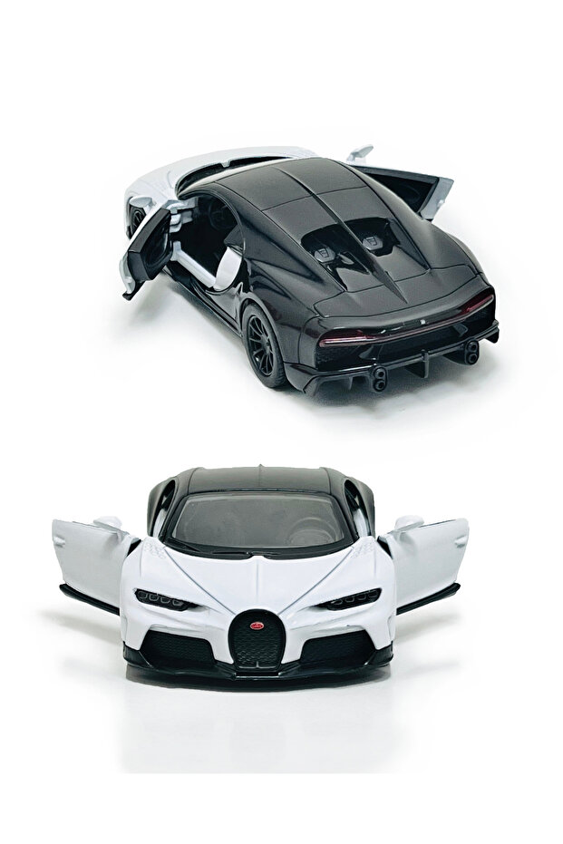 Bugatti Chiron Super sport Car Die Cast Metal Doors Openable Pull Back Action Toy