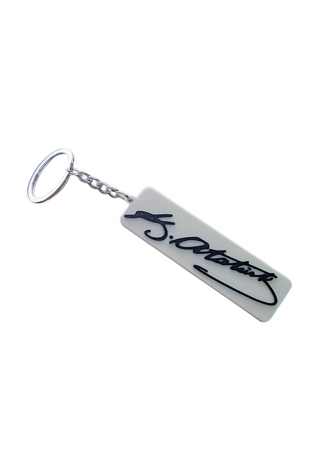 Great Leader Mustafa Kemal Atatürk Signature Special Design Keychain Bag Ornament Charm Gift