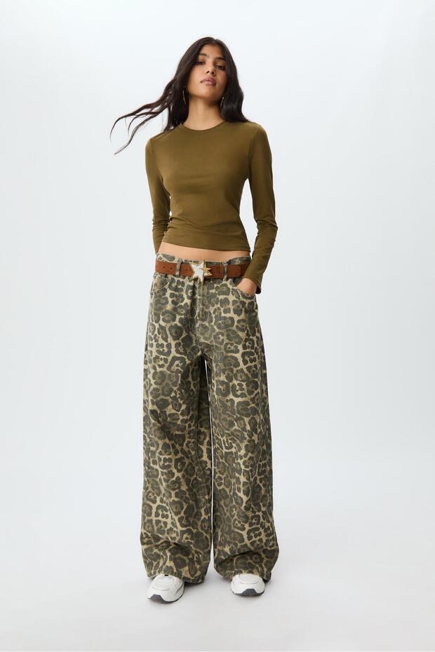 Basic bisiklet yaka tişört - 1