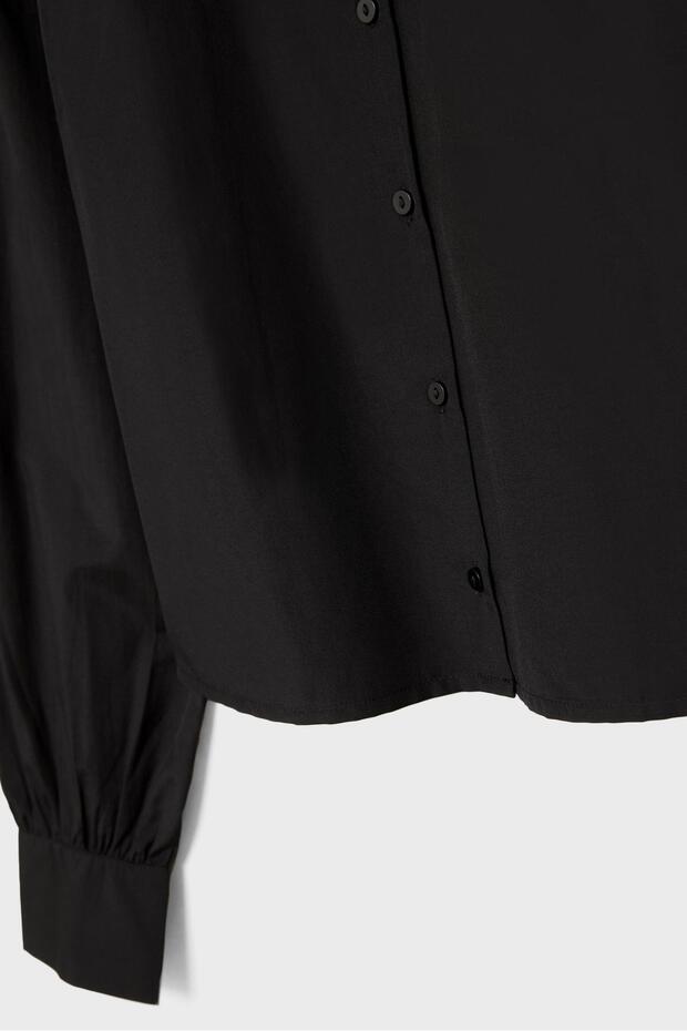 Basic Kabarık Poplin Gömlek - 6