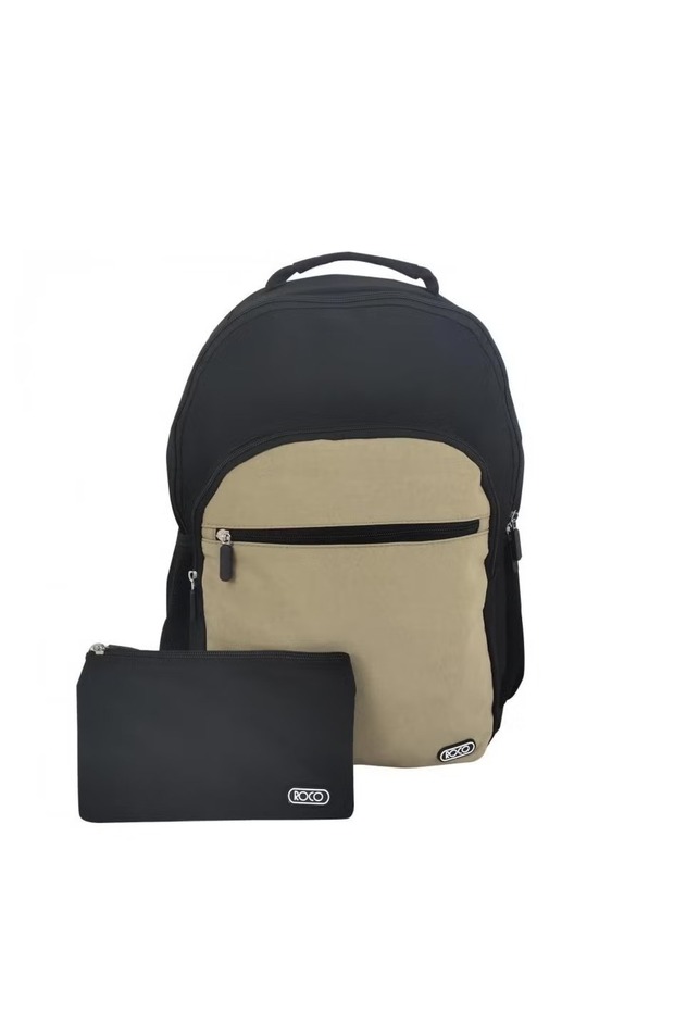 Basic 2-Tone Mix Backpack with Accessory - 1