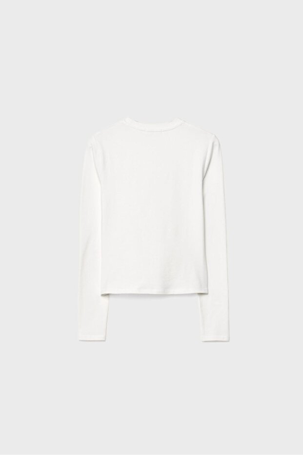 Basic bisiklet yaka tişört - 6