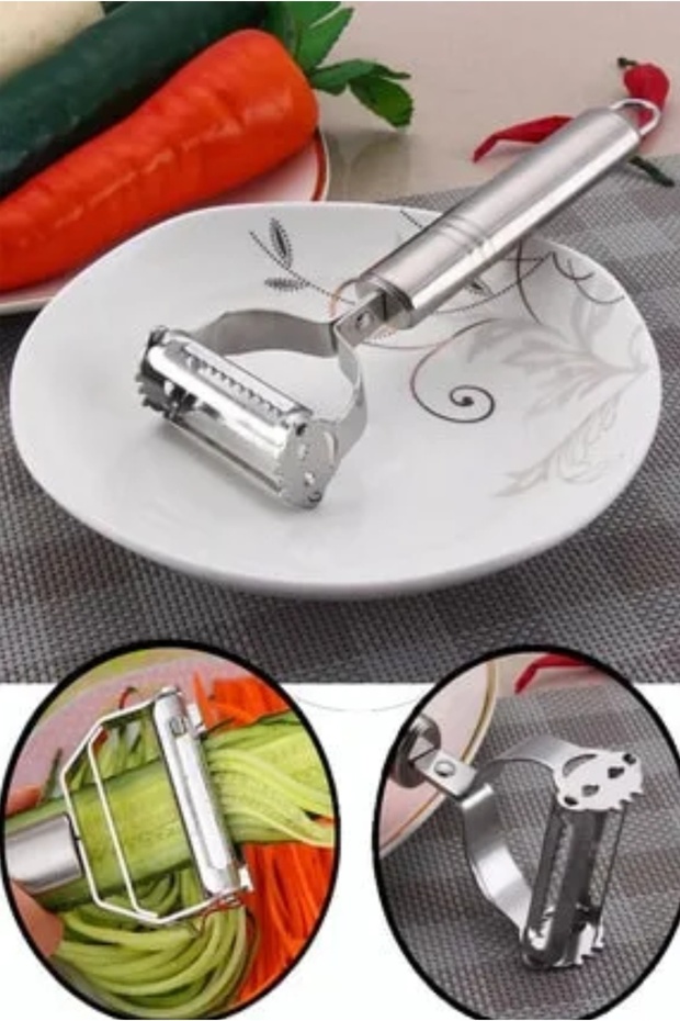 Ergonomic Julienne Peeler for Vegetables and Fruits