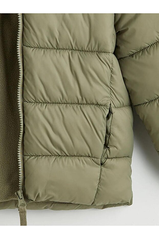 LCW KidsHaki Kapüşonlu Erkek Çocuk Şişme Mont - 3