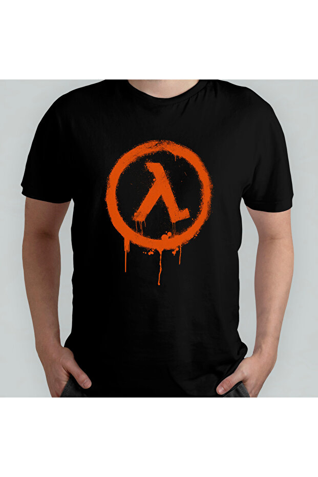 Half Life Unisex 100% Cotton Crew Neck T-Shirt Model 5