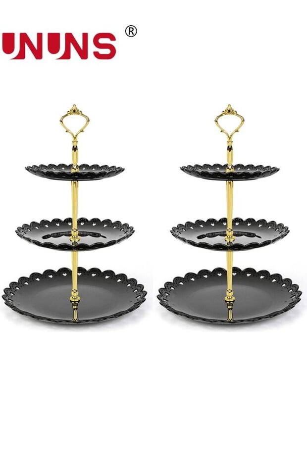 2 Pack 3-Tier Cupcake Stand, Dessert Tower Tray, Tiered Serving Cake Stand, Dessert Stand Pastry St
