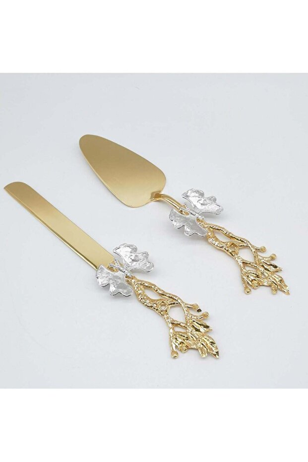 2PCS Butter Fly Design Cake knife serving set