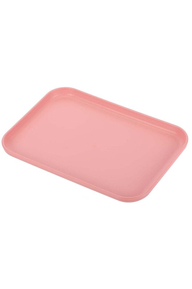 Plastic Tray 1 Pieces Rectangular Tray Plastic 24.5 x 17.5 cm Serving Plates Serving Tray Non-Slip