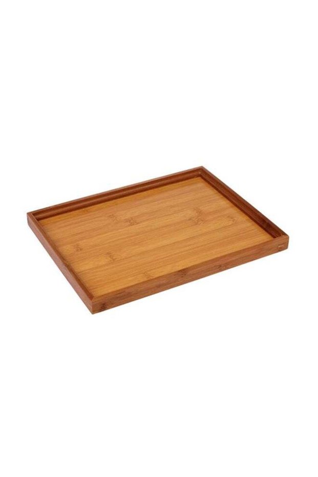 Wooden Dessert Cutlery Tray Brown 22 x 28 x 2centimeter