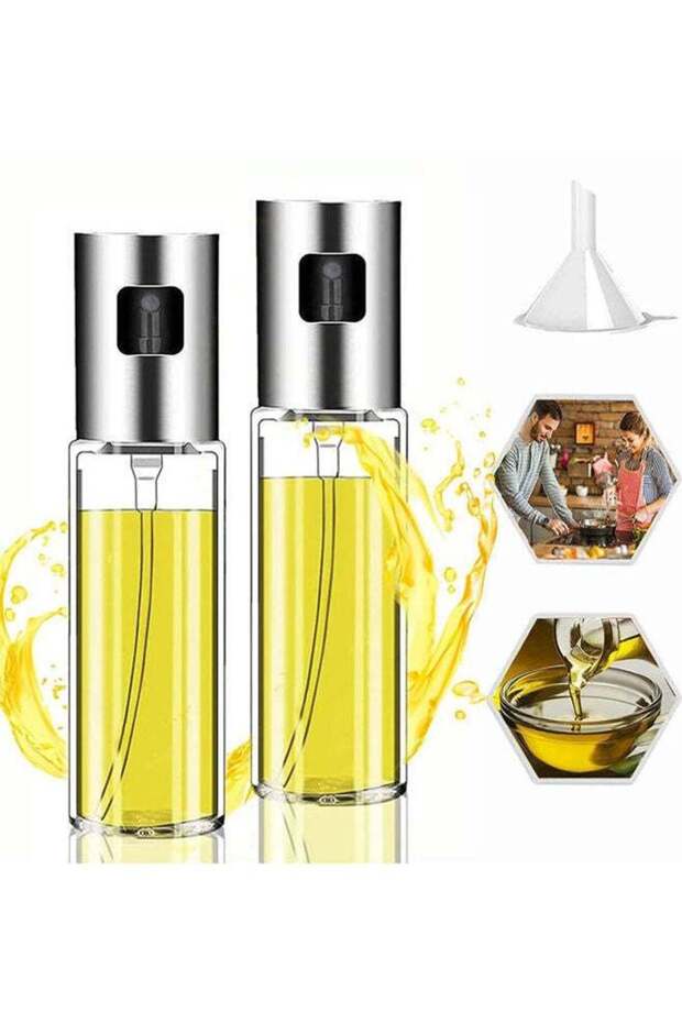 Olive Oil Sprayer For Cooking, 2 Pack Oil Spray Mister Clear 100 mlcm
