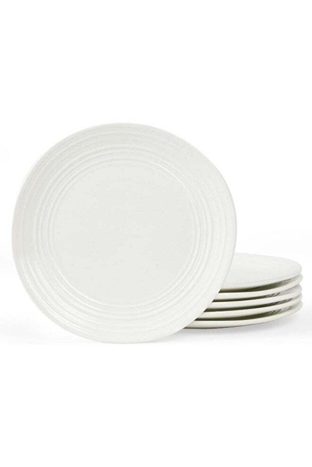 Twilight 6 Piece Handmade Small Dinner Plates in 8 inches, Perfect for Dessert and Appetizers, Scra