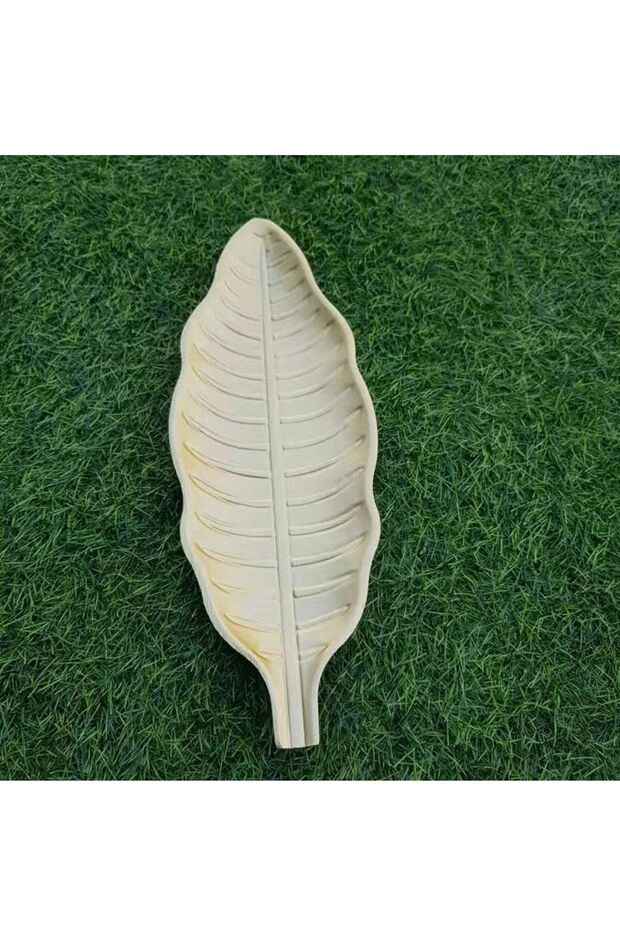FFD Leaf-Shaped Wooden Serving Tray - Unique Design Platter for Snacks, Desserts, Jewelry, and More
