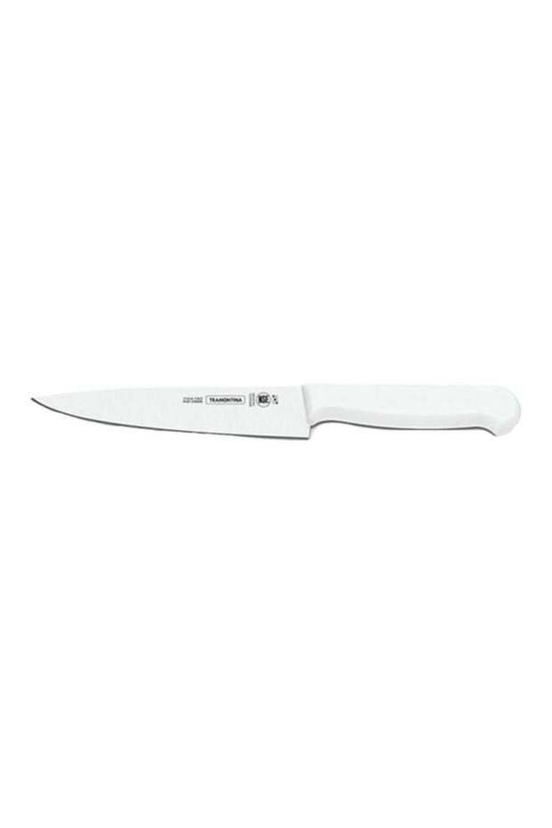 Tramontina Professional 6 Inches Meat Knife with Stainless Steel Blade and White Polypropylene Handle with Antimicrobial Protection White 6inch