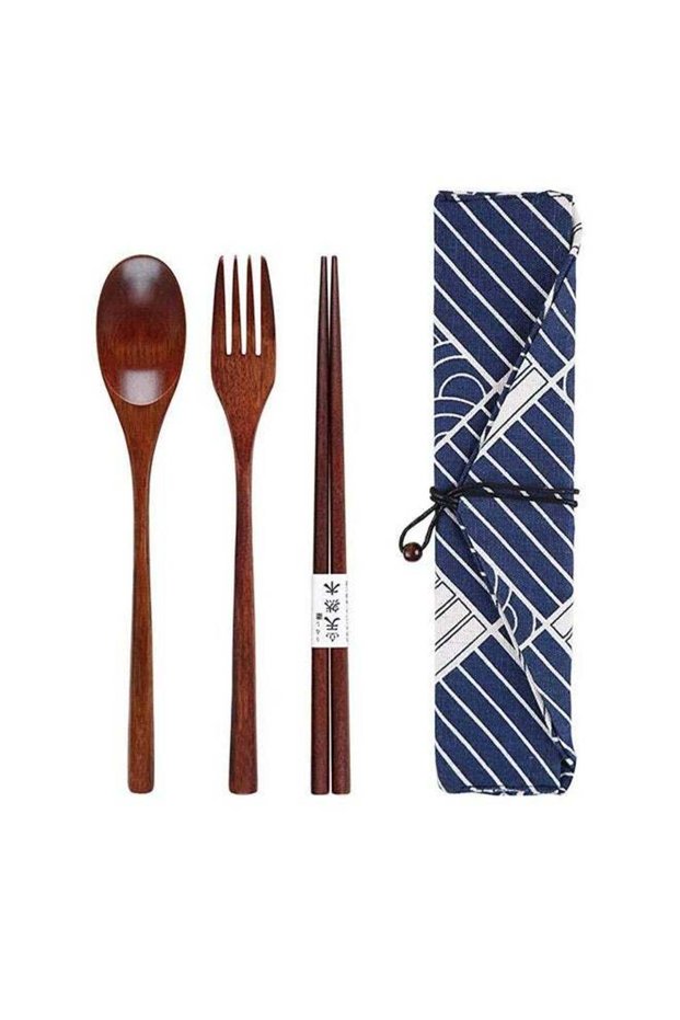 Wooden Spoon Chopsticks Fork Sets Dinnerware Combinations Chopsticks and Spoons Fork Set