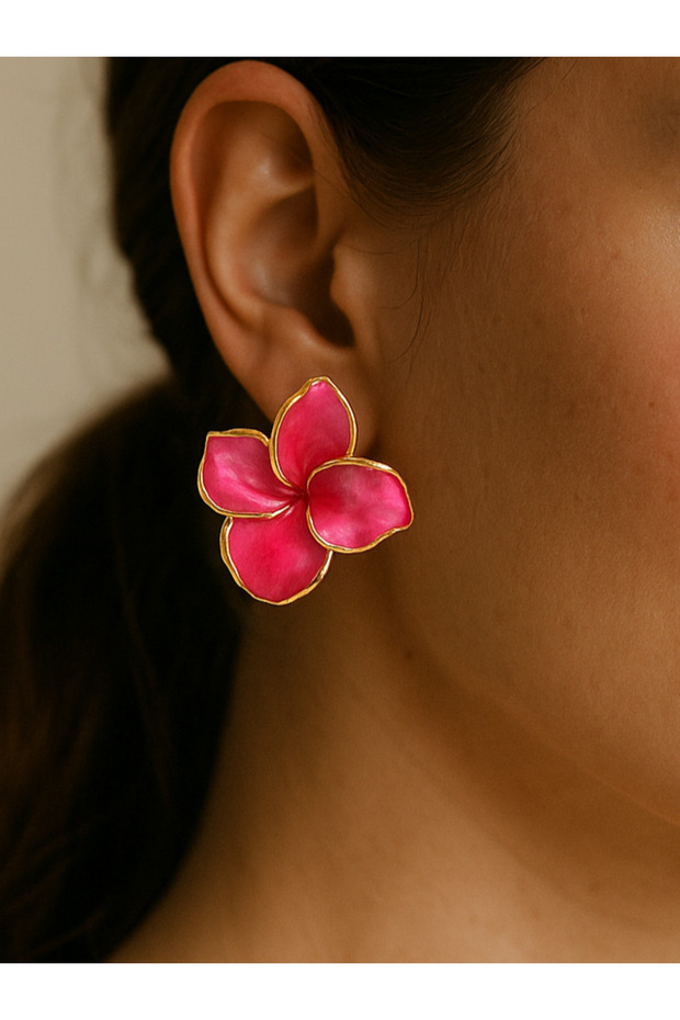 Women's Lotus Flower Flower Earrings