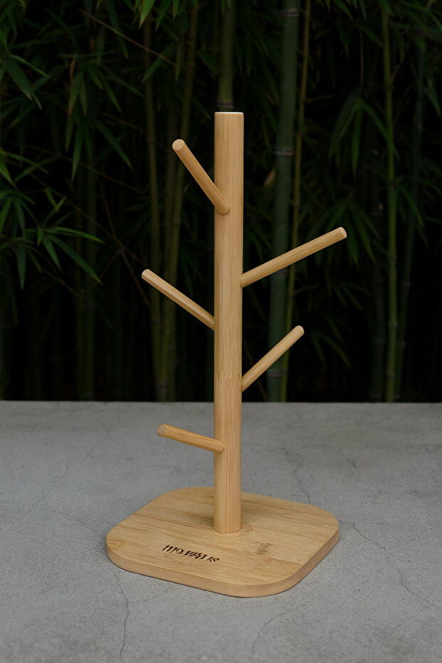 Bambu Ahşap Kupa Askılığı - 2