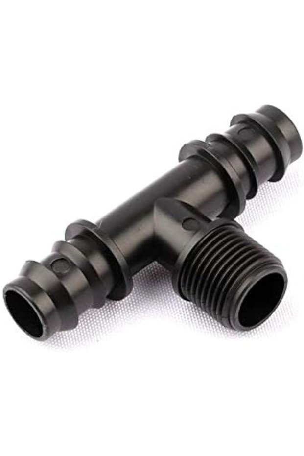 Poly Irrigation Tee 13mm Black Threaded TEE - (10 Pcs Pack)