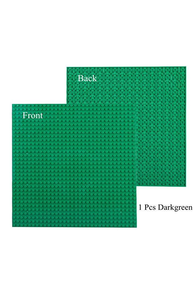 Dark green 32*32 Dots Double Sided Baseplate Building Blocks Door and Windows Classical Base Plate B - 1