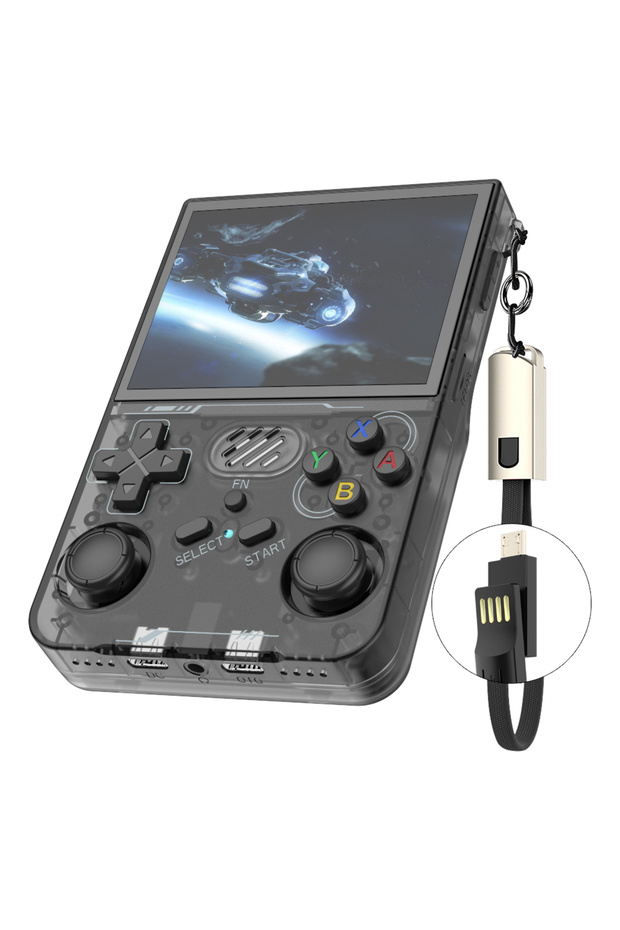 64G R36XX Black R36S updated R36XX Retro Handheld Game Console Linux ARKOS 3.5Inch IPS Screen Portab - 1