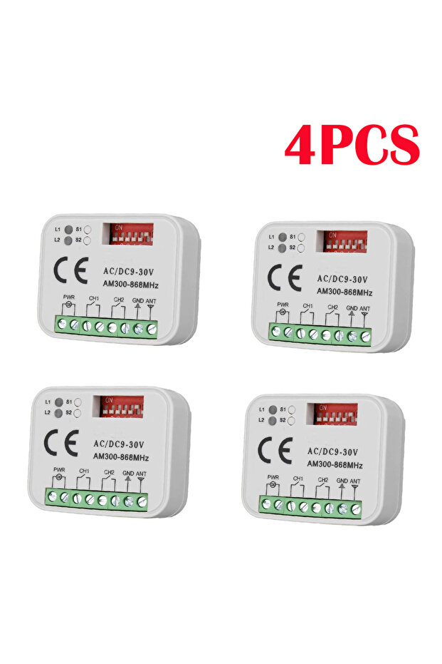 4PCS Universal Frequency 300-868MHz Rolling and Fixed Code & Learning Code Garage Door Remote Contro - 1
