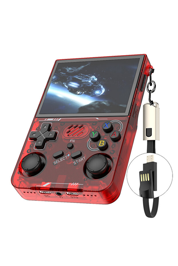 128G R36XX Red R36S updated R36XX Retro Handheld Game Console Linux ARKOS 3.5Inch IPS Screen Portabl - 1