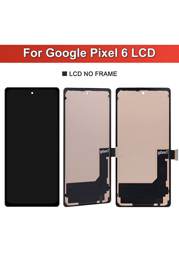 Black With Frame For Google Pixel 6 LCD Screen Replacement - TFT Quality Digital Touch Screen Assemb - 1