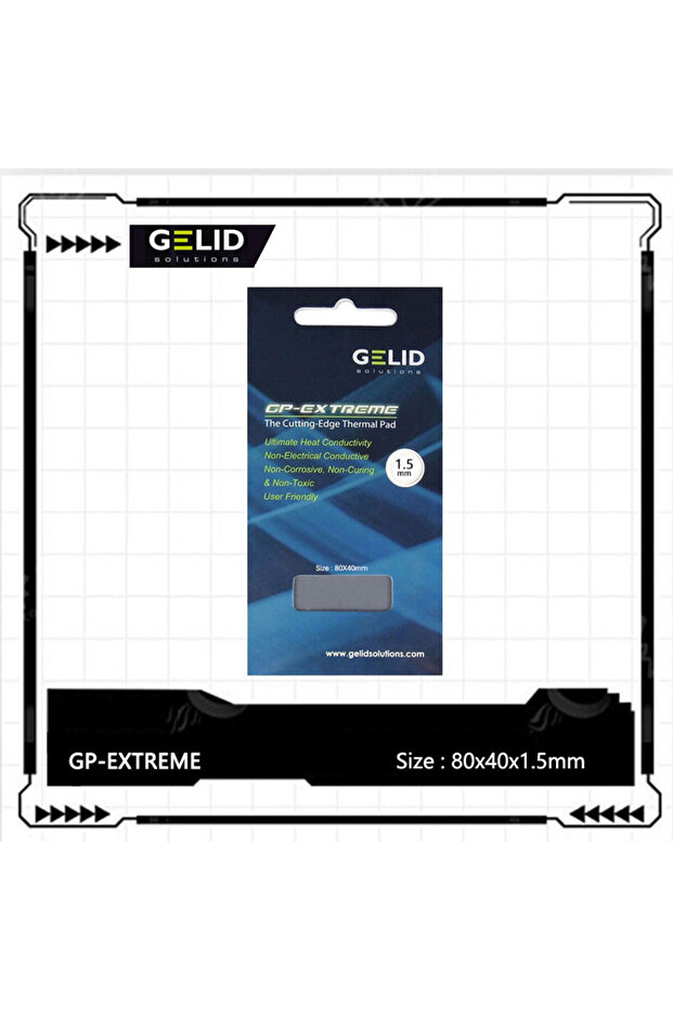 80x40x1.5mm GELID GP-EXTREME Thermal Pad CPU/GPU Graphics Card Motherboard high-performance Pad Heat