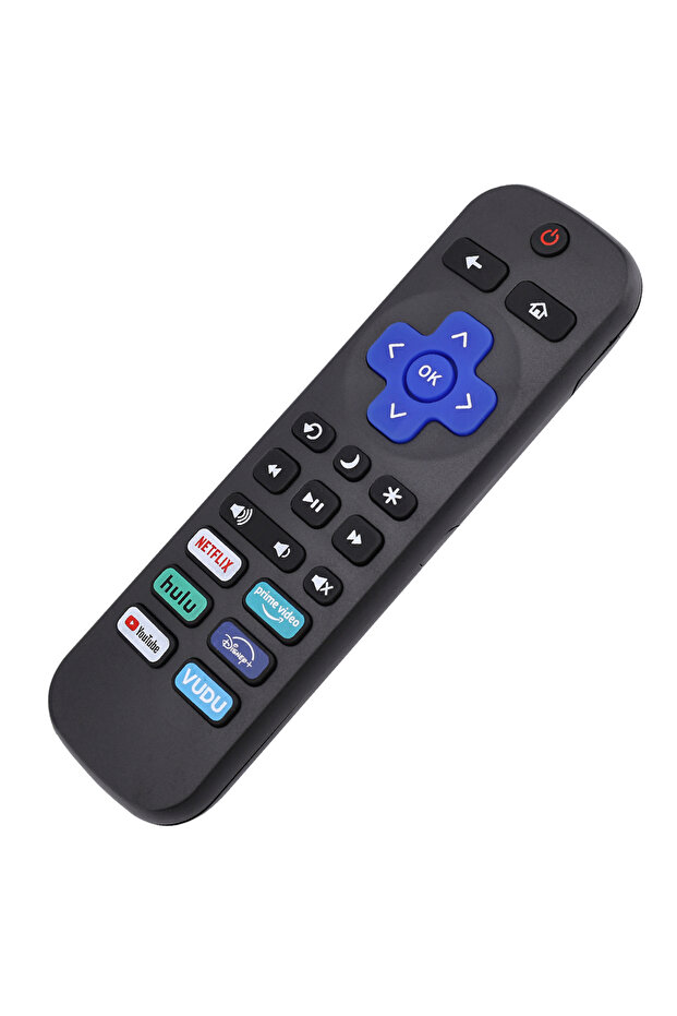 black Replacement Remote Control for Roku TV - Compatible With TCL, Hisense, Onn, Sharp, Philips (No - 1