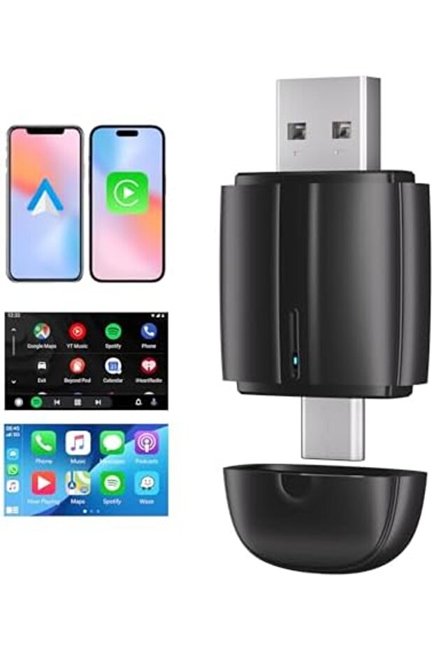 Wireless CarPlay Adapter for IOS CarPlay and Android Auto - 2
