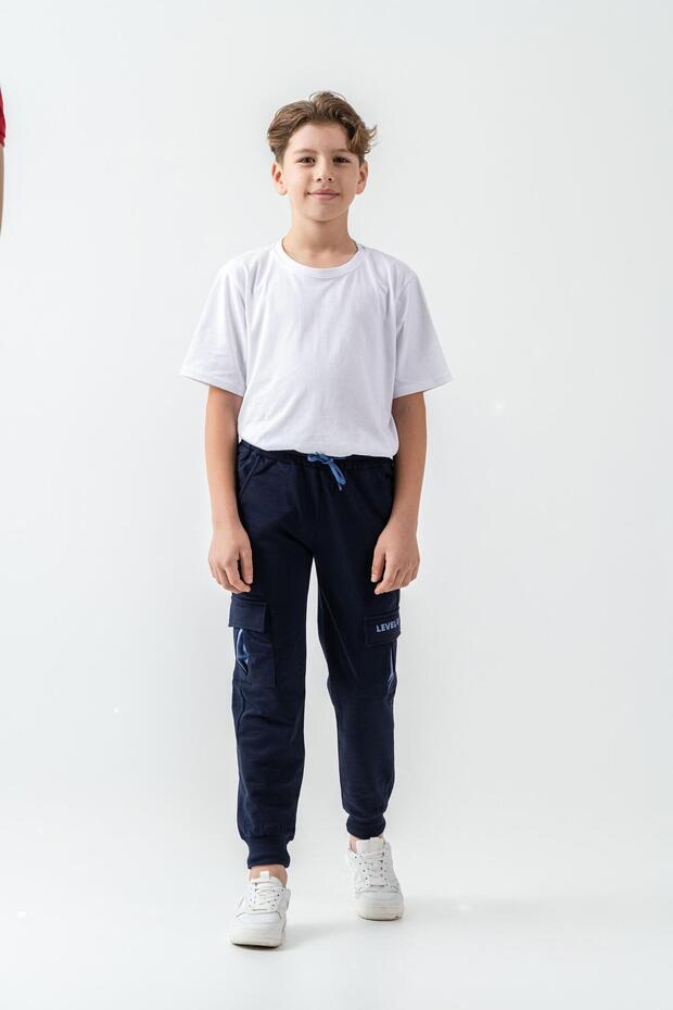 Cargo Pocket Cover Level up Printed Boys' Sweatpants