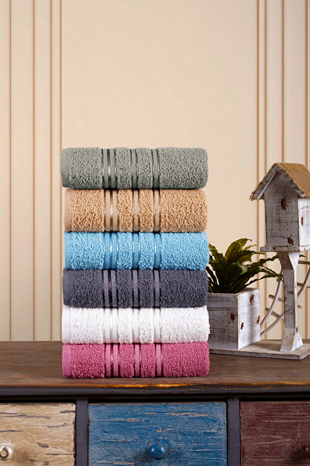 50X90 Daisy 6-Piece Hand & Face Towel Set Cotton, 100% Cotton
