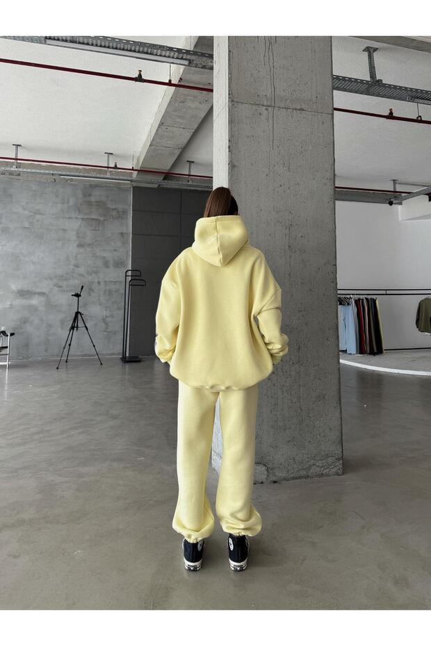 OW Sarı Oversize Yüksek Bel Jogger - 5
