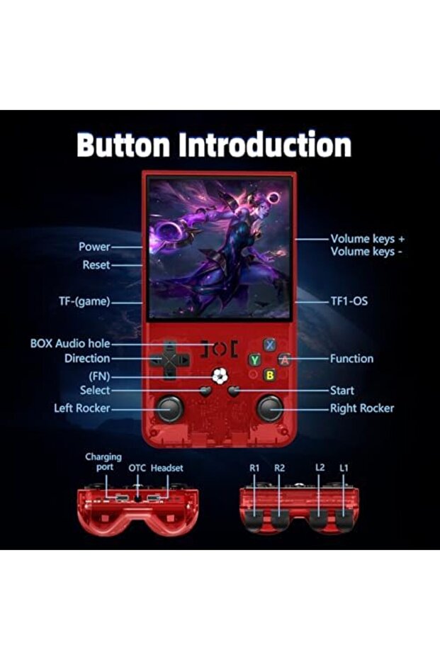 وحدة تحكم ألعاب محمولة R36MAX جديدة لعام 2025، شاشة IPS مقاس 4.0 بوصة، نظام Linux، - 8