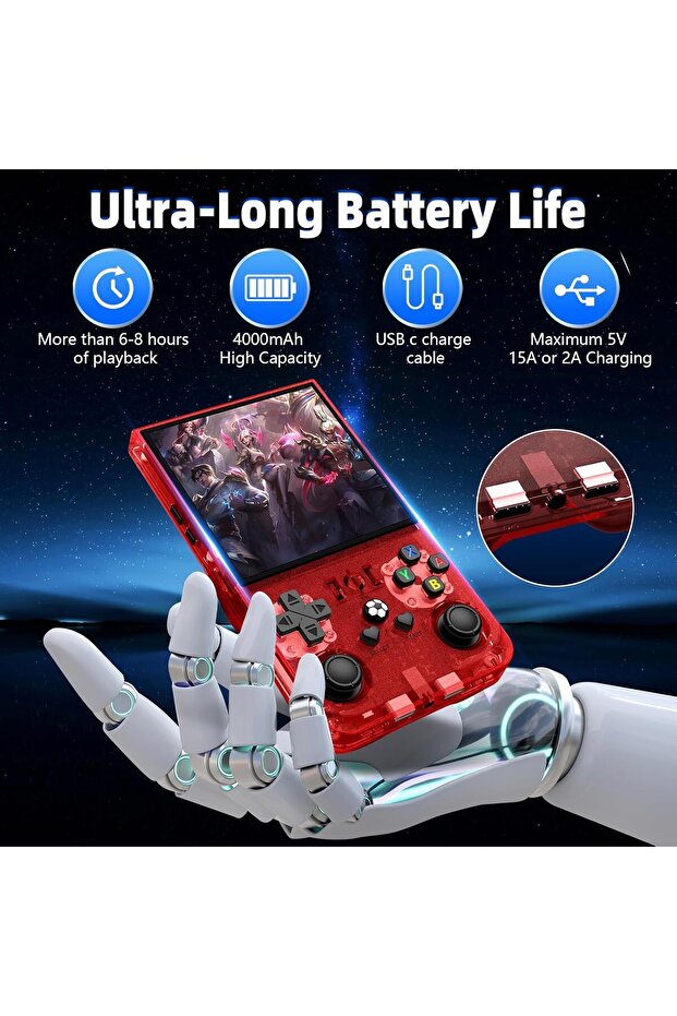 وحدة تحكم ألعاب محمولة R36MAX جديدة لعام 2025، شاشة IPS مقاس 4.0 بوصة، نظام Linux، - 5