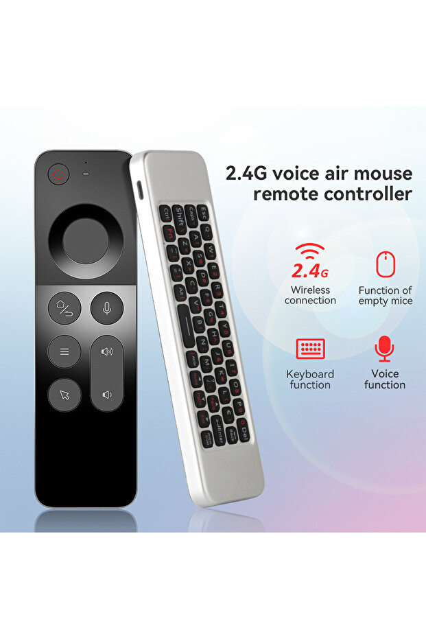 W3 4-in-1 Air Mouse Remote – Wireless Keyboard, Mouse & Infrared Control for Smart TVs - 2