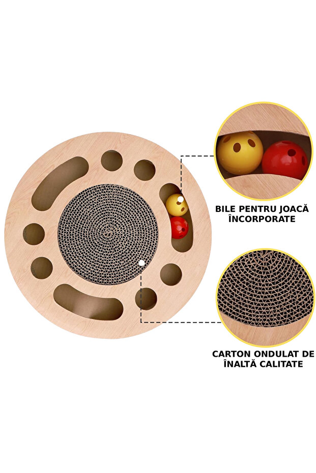 Sofia CONCEPT® 3-in-1 cat play set, round shape, brown - 4