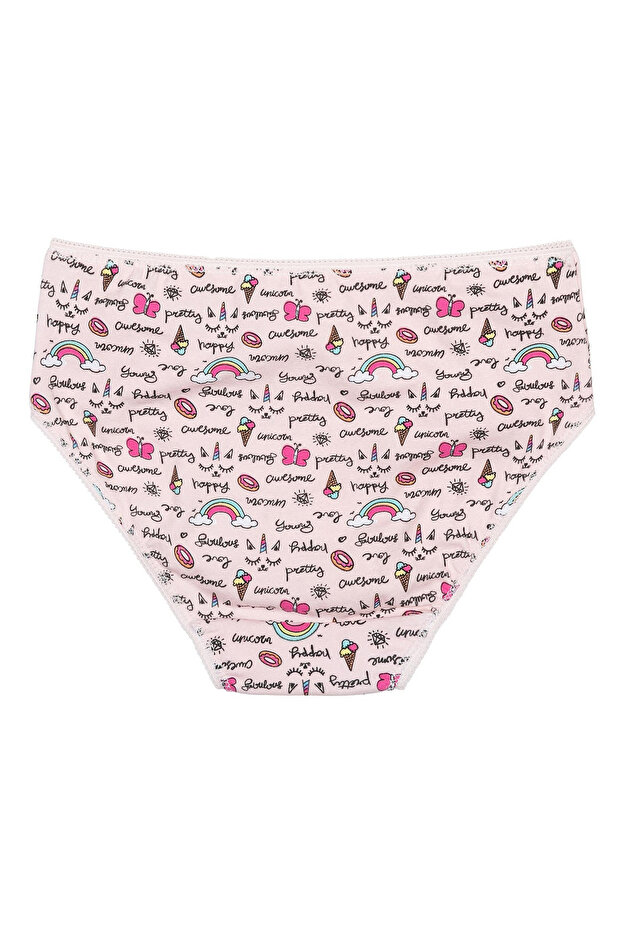 3 Pack Rainbow All Over Printed Knickers - Multicolor - 3