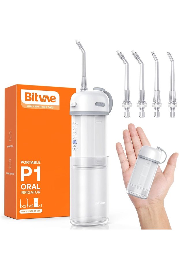 Portable Mini Water Flosser (FC5260), Cordless Teeth Cleaner with Telescopic Tank Type-C